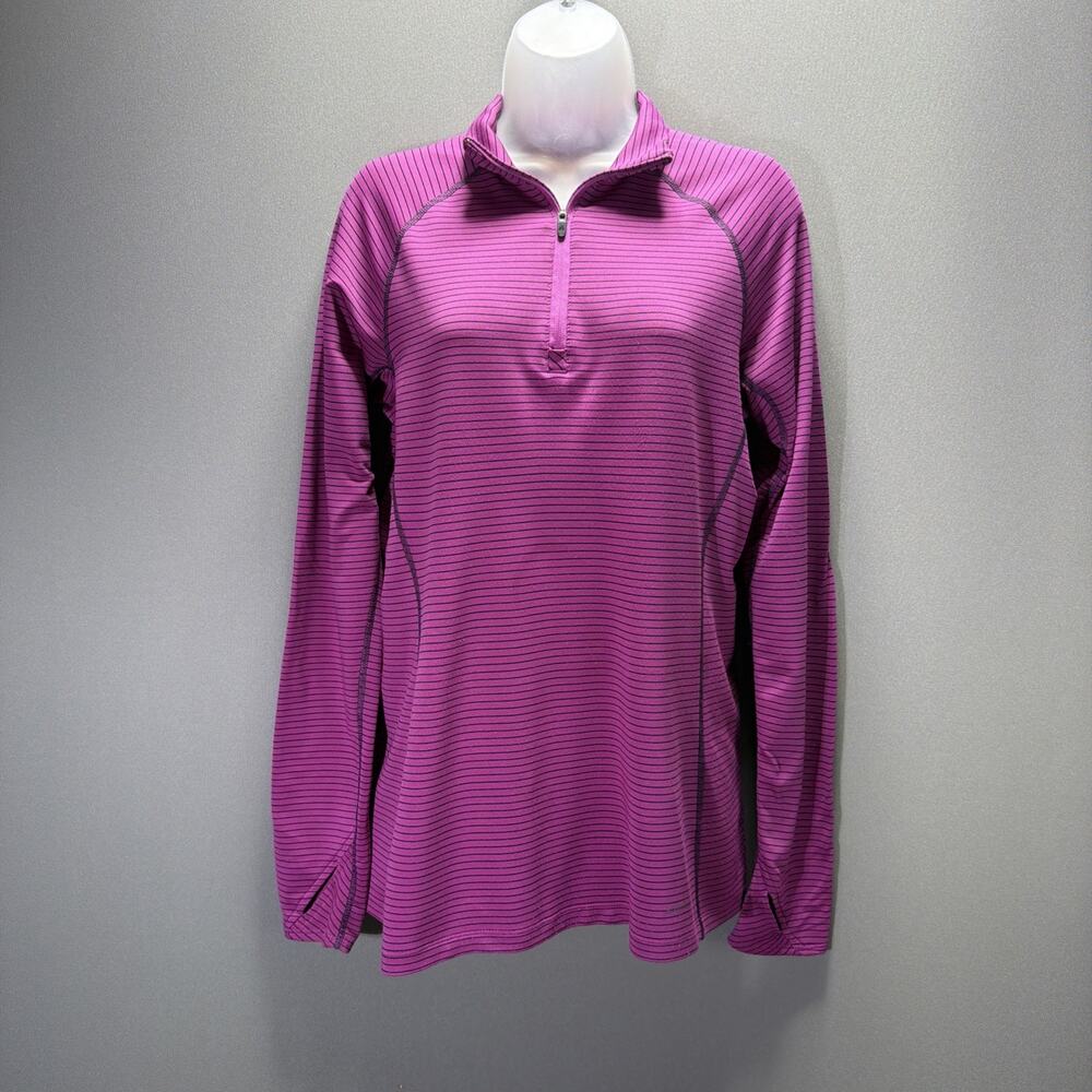 Eddie Bauer Travex First Ascent Jacket Womens M Pink 1/4 Zip Stretch Outdoors